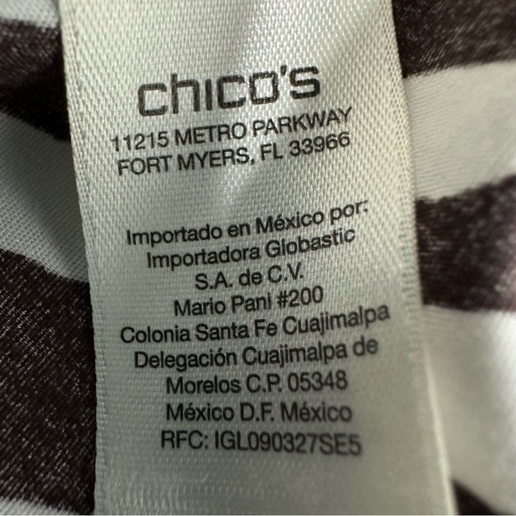 Chico’s Brown White Zebra Print 3/4 Sleeve Blouse, Size 0 - Picture 11 of 14